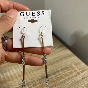 Guess golden long earrings
